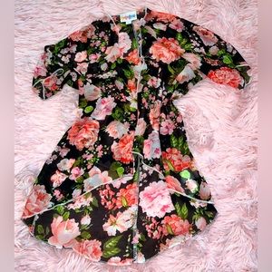 Girls LuLaRoe Bianka Kimono size 2T/4T Unicorn! Stunning Rose Print.